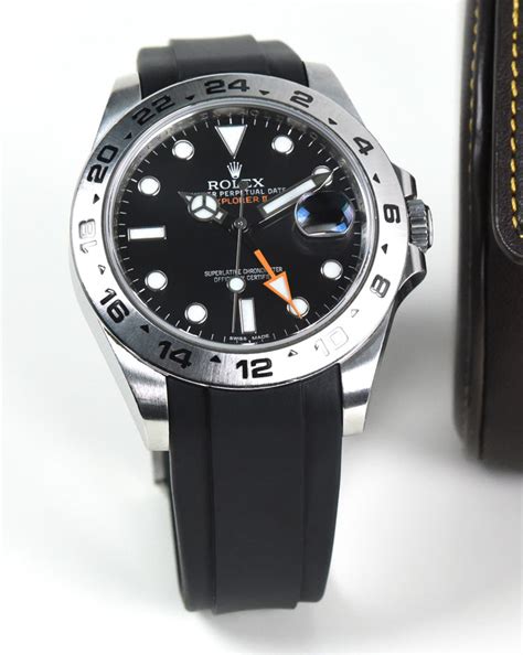 bracelet rubber pour rolex|rolex explorer ii rubber strap.